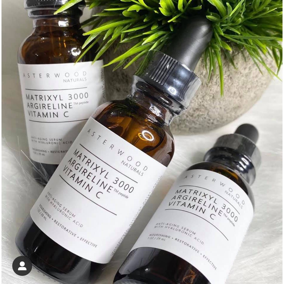 Serum chống lão hóa sáng da Asterwood Naturals Matrixyl 3000 + Argireline + Vitamin C