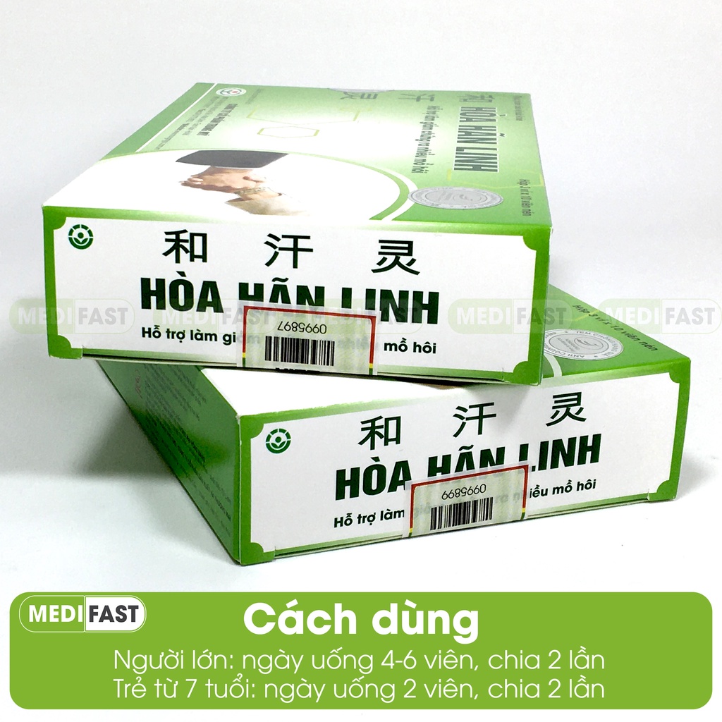 Hòa Hãn Linh - Giúp làm giảm chứng ra mồ hôi nhiều - Giúp không còn ám ảnh mồ hôi tay, chân