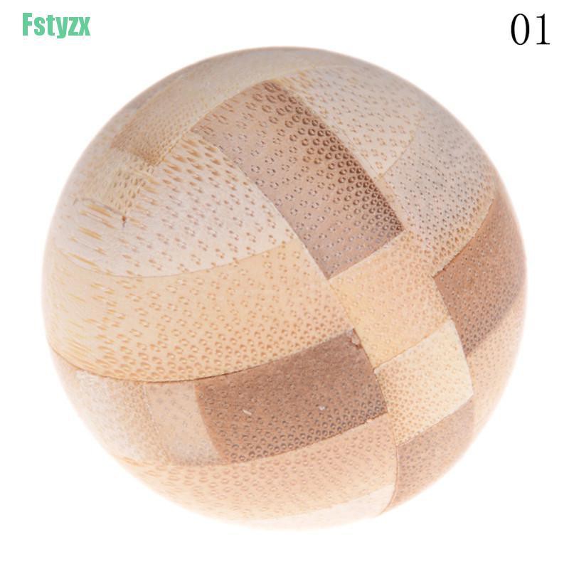 fstyzx Fashion IQ Brain Teaser Kong Ming Lock Wooden Interlocking Burr 3D Puzzles Game Toy Gift