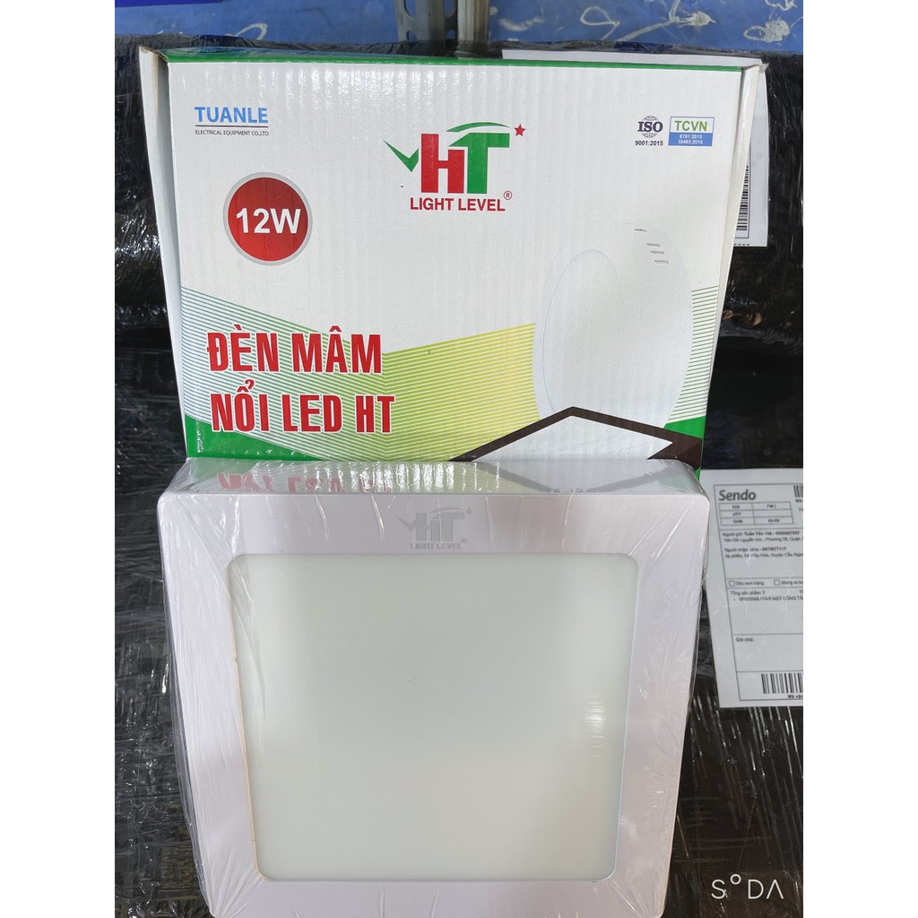 Đèn Ốp Trần LED Gắn Nổi HT 12W, Vuông/ Tròn- bảo hành ĐỔI MỚI 12 tháng