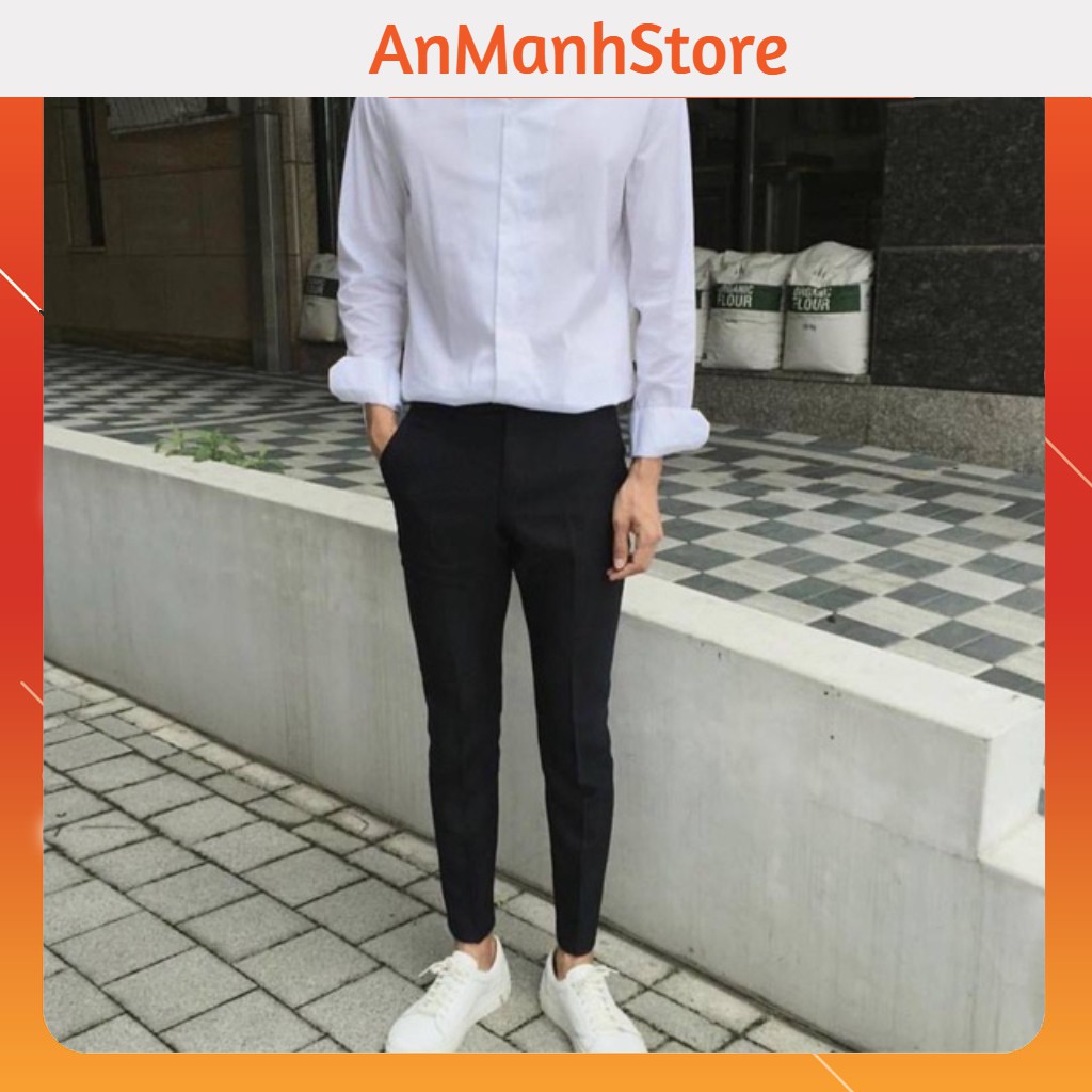 [3 MÀU] Quần tây nam dáng Hàn Quốc chất vải tuyết mưa xịn (quân âu) | BigBuy360 - bigbuy360.vn