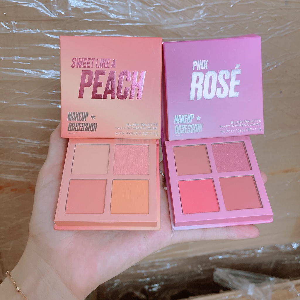Bảng Má 4 ô Revolution Blush Palette Makeup Obsession Sweet Like A Peach 1.1g [Chính Hãng]