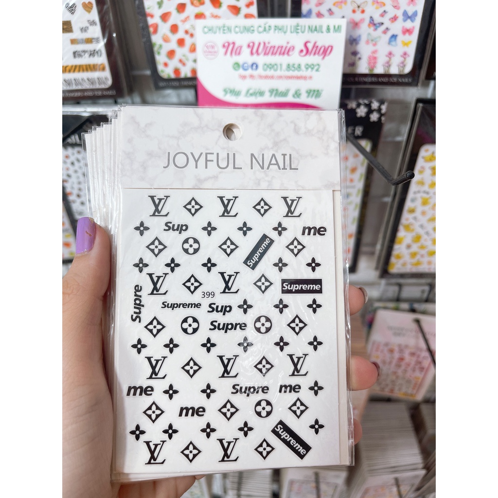 Sticker dán móng chữ thương hiệu đẹp