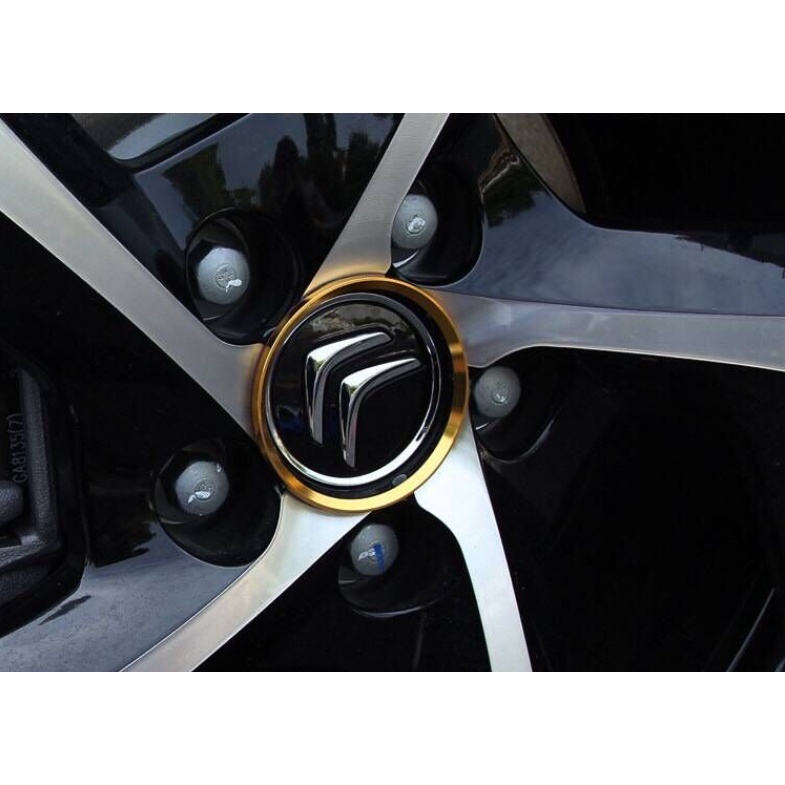 Bộ 4 Miếng Dán Trang Trí Trục Bánh Xe Hơi Citroen C3 C4 C5 C-Crosser DS5 e-Mehari C-Elysee C6 DS4