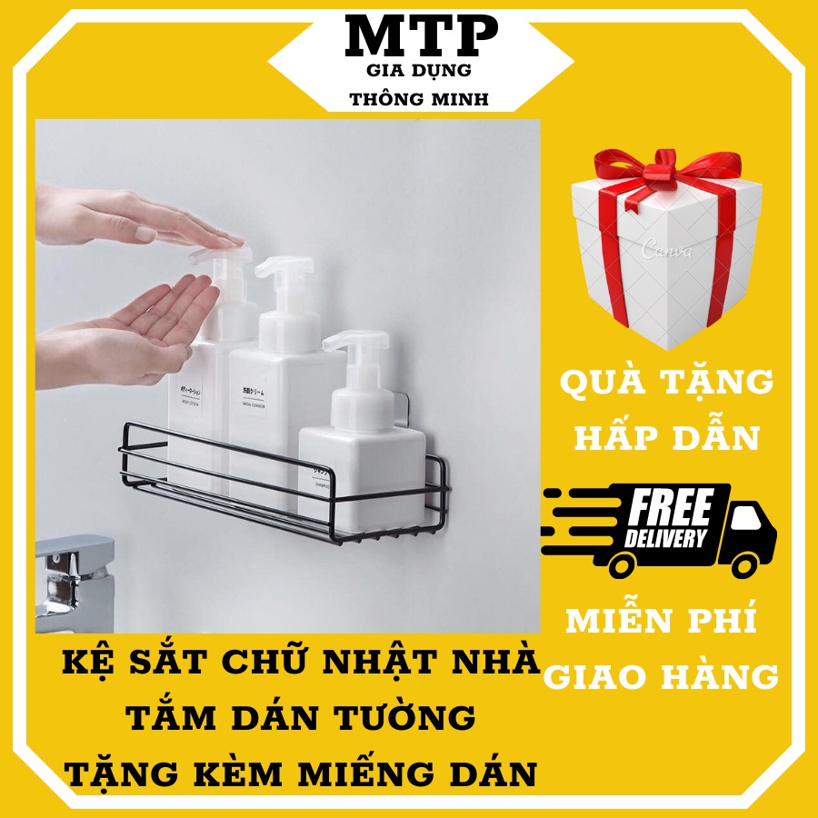 Kệ góc nhà tắm dán tường siêu chắc chắn, Kệ góc dán tường bằng sắt siêu dính, Kệ gia vị nhà bếp