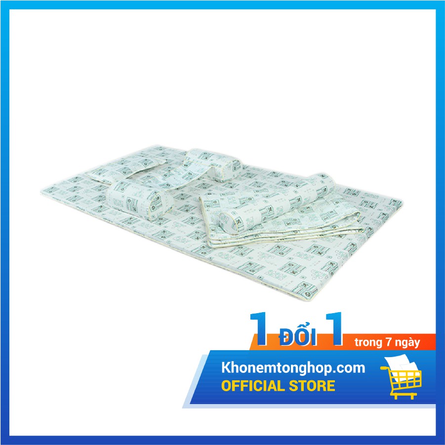 Bộ sản phẩm Diamond Angel Bé Trai - Kim Cương (Combo 6 món gồm 1 nệm, 1 gối đầu, 1 gối ôm, 1 mền đắp, 2 gối chặn)