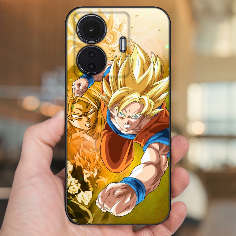 Ốp lưng Vivo S15e viền đen in hình Goku Dragon Ball