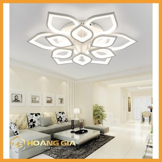 Đèn ốp trần - đèn led ốp trần 12 cánh hình cánh sen-tặng kèm điều khiển chiết áp