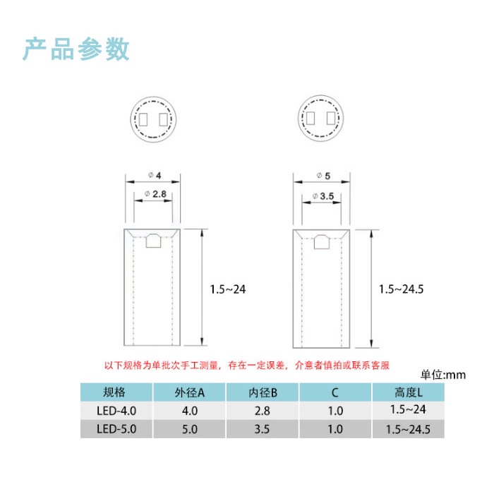 Set 100 Cột Đèn led 3mm-5mm 3-4 - 5-6 - 8.5-12 - 13mm