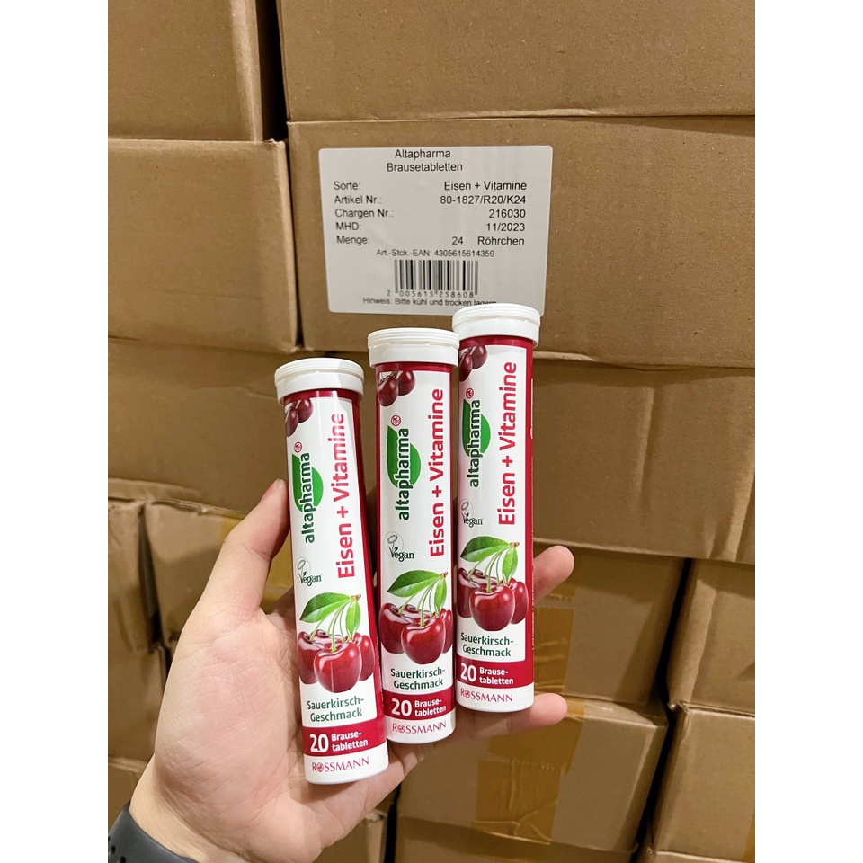 Viên Sủi Altapharma Mivolis Vitamin C B12 Hỗ Trợ Tăng Cường Hệ Miễn Dịch Nhập Khẩu Đức Chính Hãng
