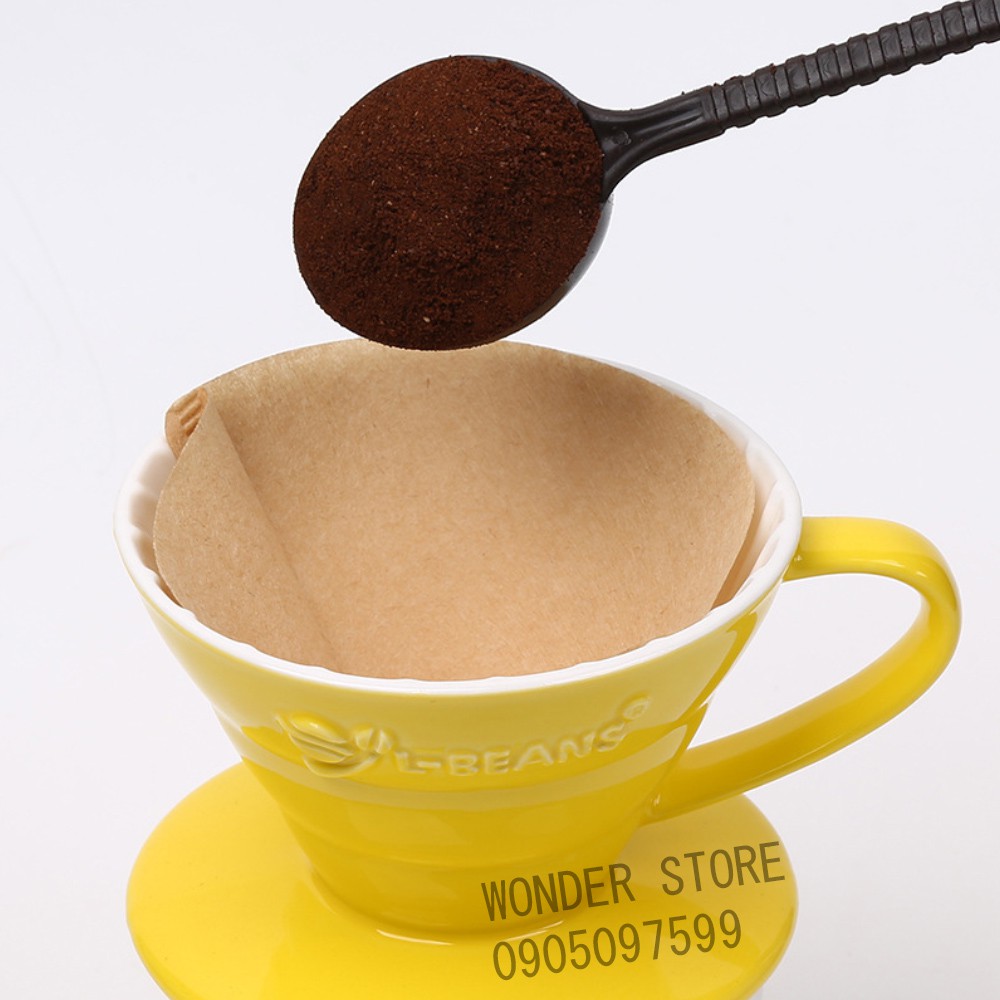 Giấy lọc cà phê L-BEANS dùng cho drip V60 khi pha cafe