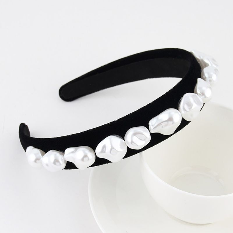 Băng Đô Cài Tóc Đính Ngọc Trai Nhân Tạo Phong Cách Dân Tộc Dành Cho Nữ