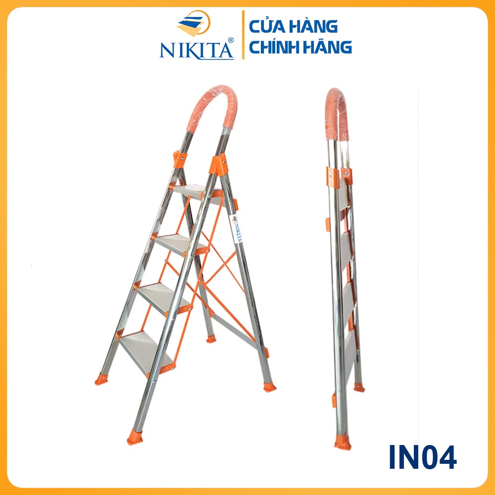 Thang ghế NIKITA IN04 4 bậc chính hãng Inox cao cấp