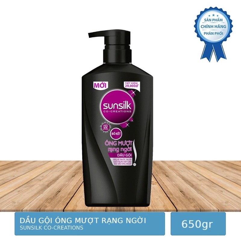 Dầu gội Sunsilk mềm mượt dịu kì 650g và 170g