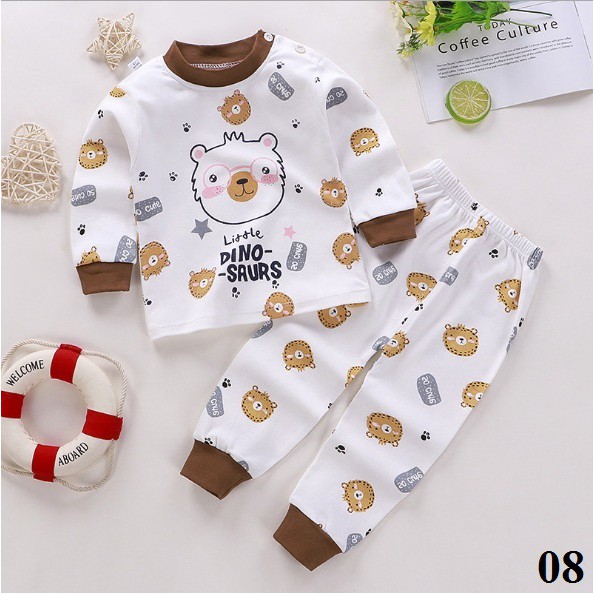 Bộ thun dài Cho Bé Trai Bé Gái Từ 12 Tháng Đến 8 Tuổi Chất Cotton Co Giãn