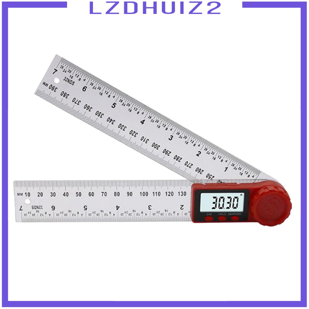 Thước Đo Góc Kỹ Thuật Số 2 Trong 1 Bằng Thép Không Gỉ Les Fleurs