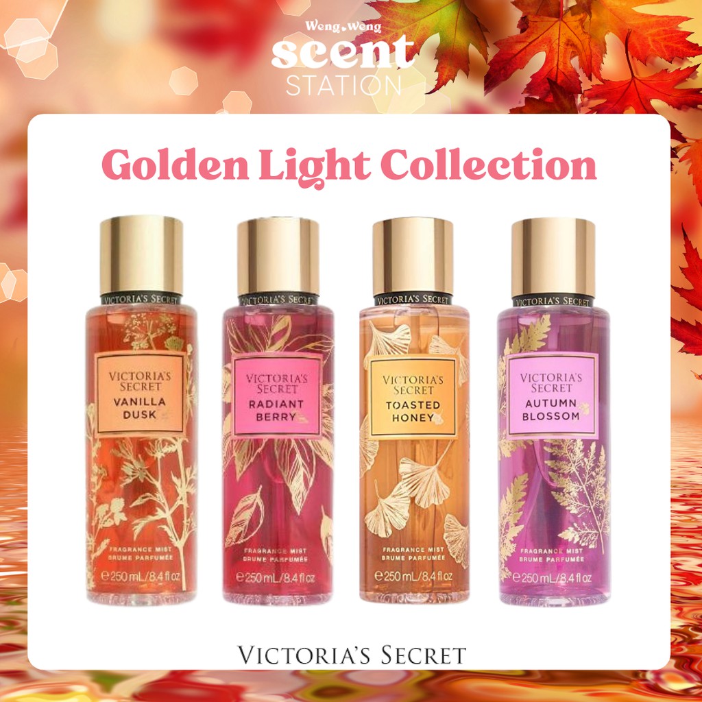 (BST Golden Light) Bộ Sản Phẩm Victoria’s Secret Vanilla Dusk/ Radiant Berry/ Toasted Honey/ Autumn Blossom