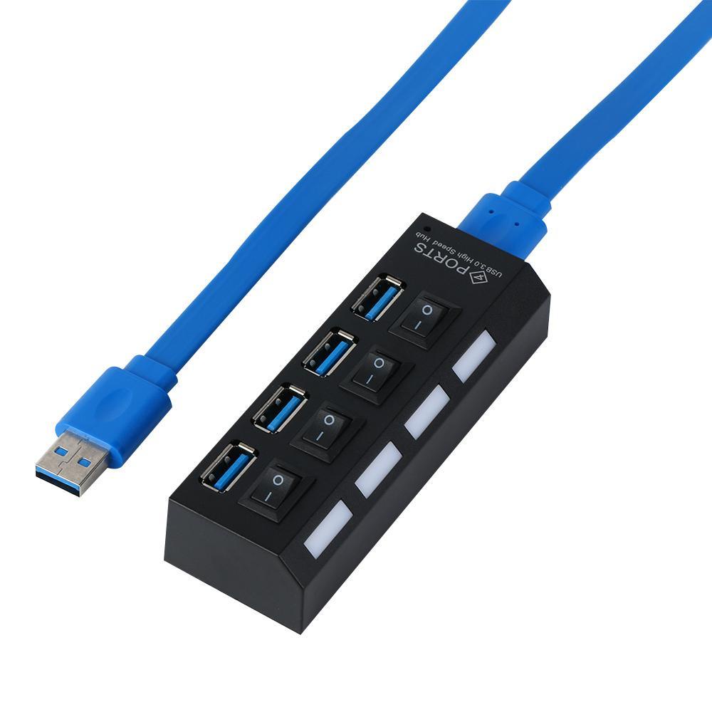 Hub 4 / 7 Cổng USB 3.0 Có Công Tắc Cho Máy Tính PC