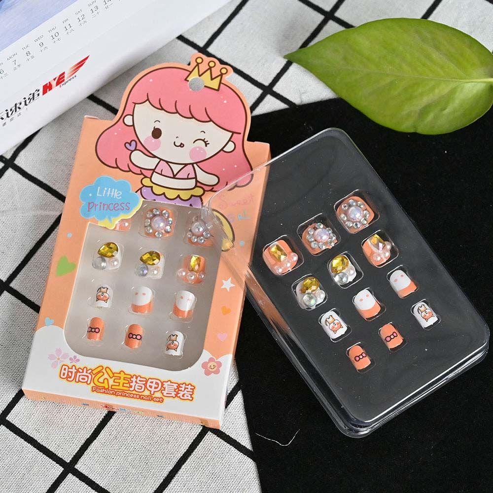 OCEANMAP Móng Tay Giả Dạng Nhấn Phong Cách Công Chúa Thời Trang DIY