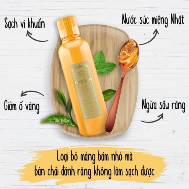 Nước súc miệng Propolinse chai 600ml đủ 5 loại - Nhật Bản