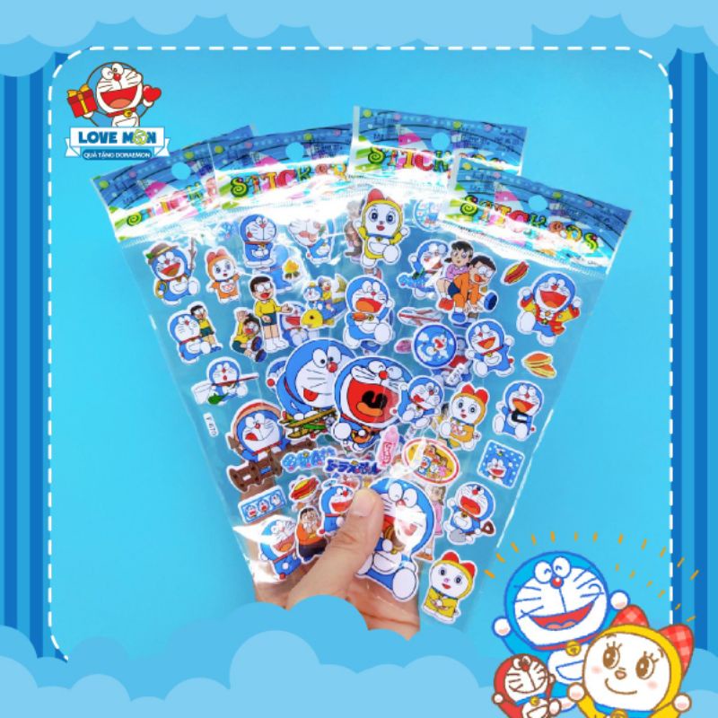 STICKER DORAEMON TRANG TRÍ MIX NHIỀU MẪU NGẪU NHIÊN