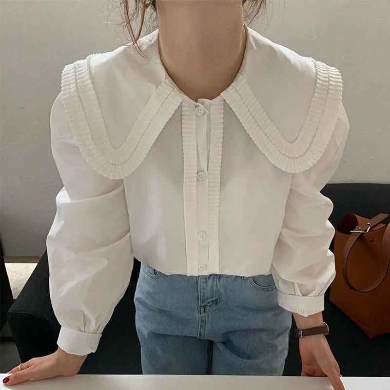 ÁO SƠ MI BÁNH BÈO PHONG CÁCH HÀN QUỐC
