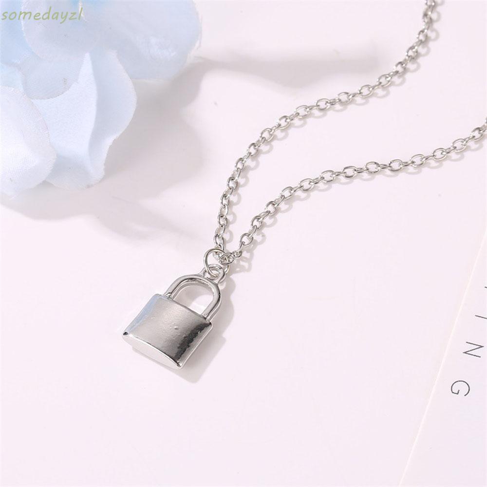Dây chuyền thời trang mặt hình ổ khóa cá tính cho phái nữ