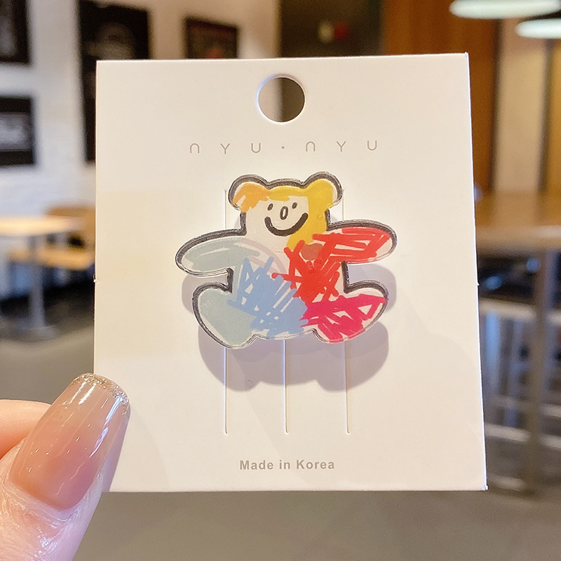 Ghim cài hình nhân vật hoạt hình dễ thương phong cách Hàn Quốc trang trí túi xách cho trẻ