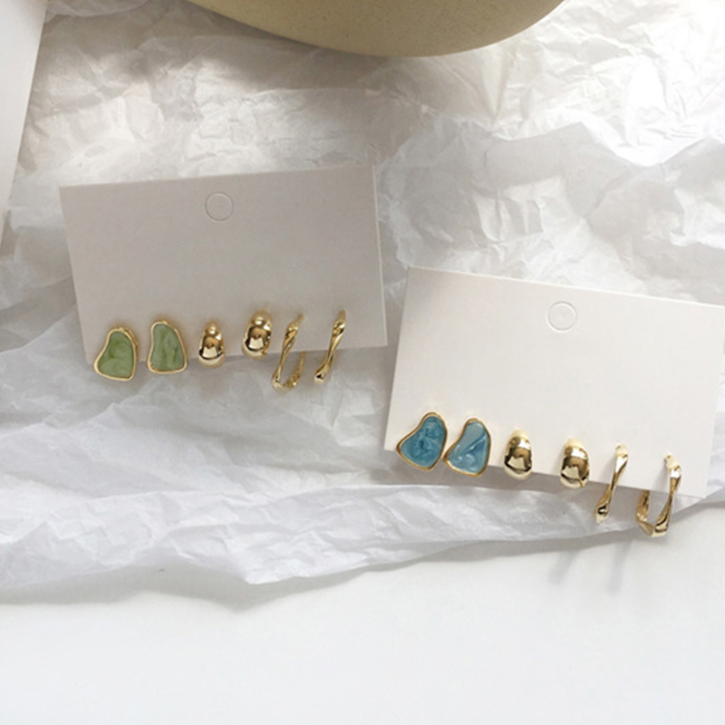 Set 3 cặp khuyên tai RINHOO FRIENDSHIP thời trang dành cho nữ