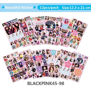 Bộ 12 miếng dán hình nhóm nhạc KPOP blackpink