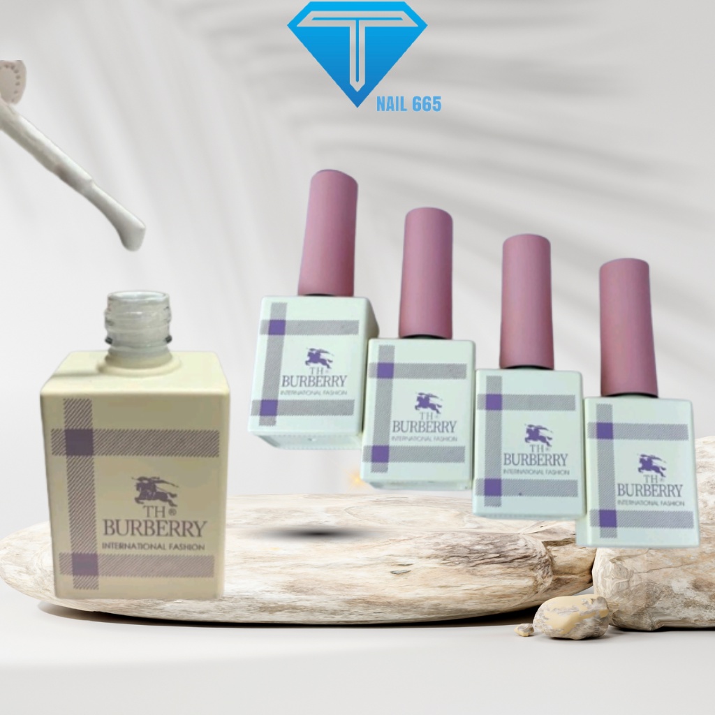 Sơn gel móng tay đen trắng đục sữa nước gạo BURBERRY Chính hãng bóng bền