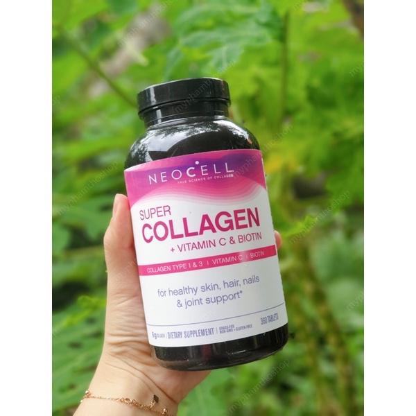 Viên Uống Super Collagen Neocell +C 6000 Mg type 1 - 3 Neocell 360 viên