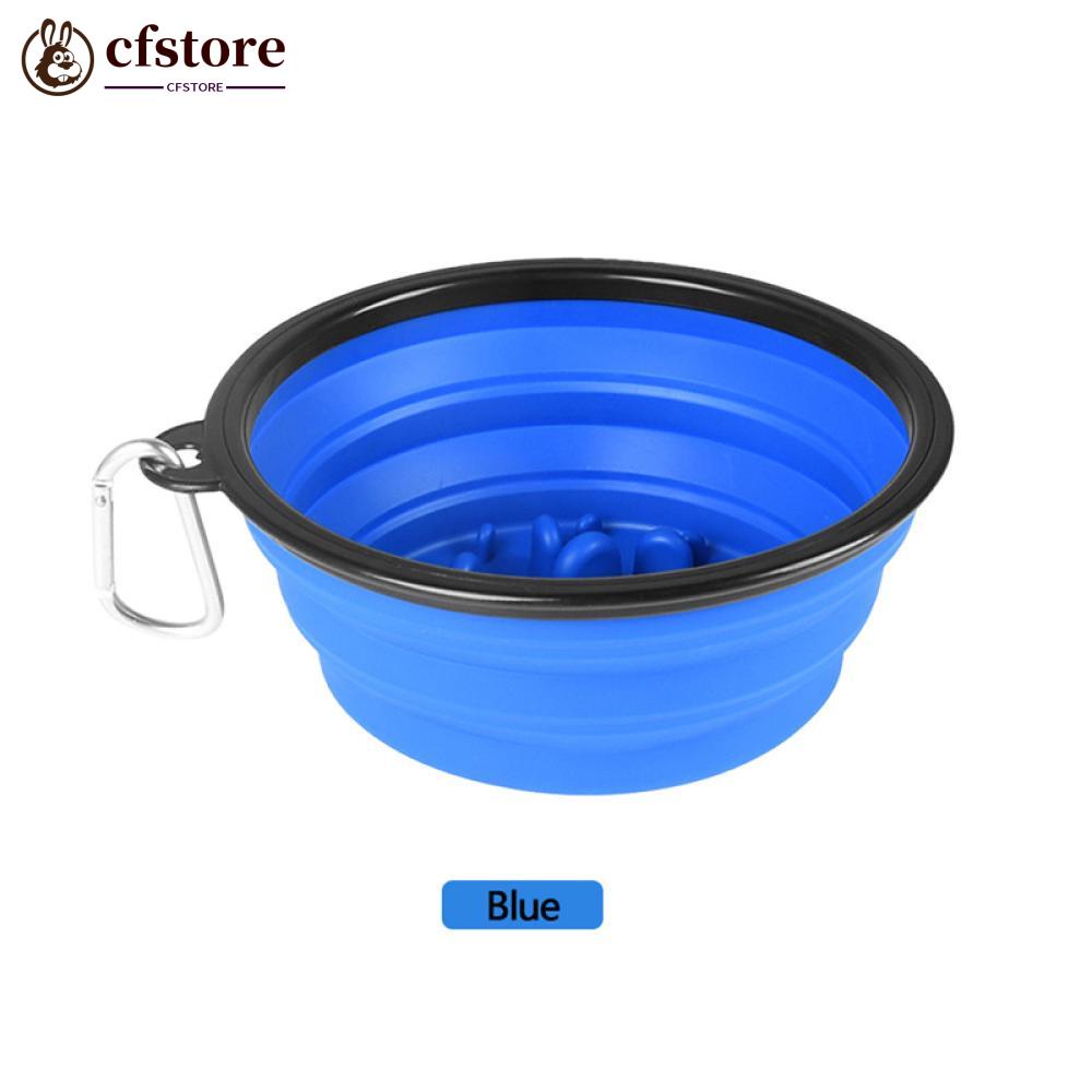 Tô Đựng Thức Ăn Chậm Có Thể Gấp Gọn Kèm Khóa Cài Dành Cho Thú Cưng Khi Đi Du Lịch