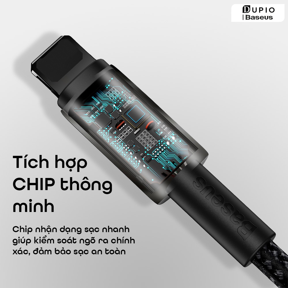 Dây cáp sạc nhanh DUPIO Baseus DS02 20w chân sạc chống oxy hóa