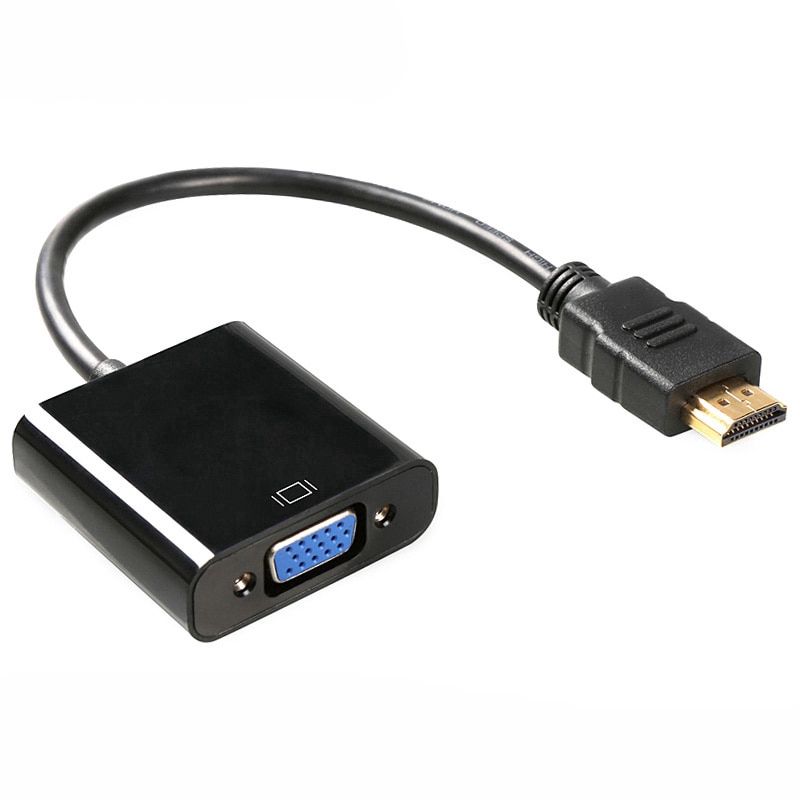 HDMI to VGA Converter Video Adapter With 3.5mm Audio Cable 1080P