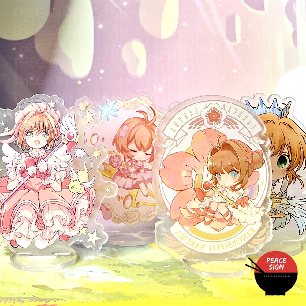 Standee mini Cardcaptor Sakura mô hình THỦ LĨNH THẺ BÀI anime chibi mica trưng bày