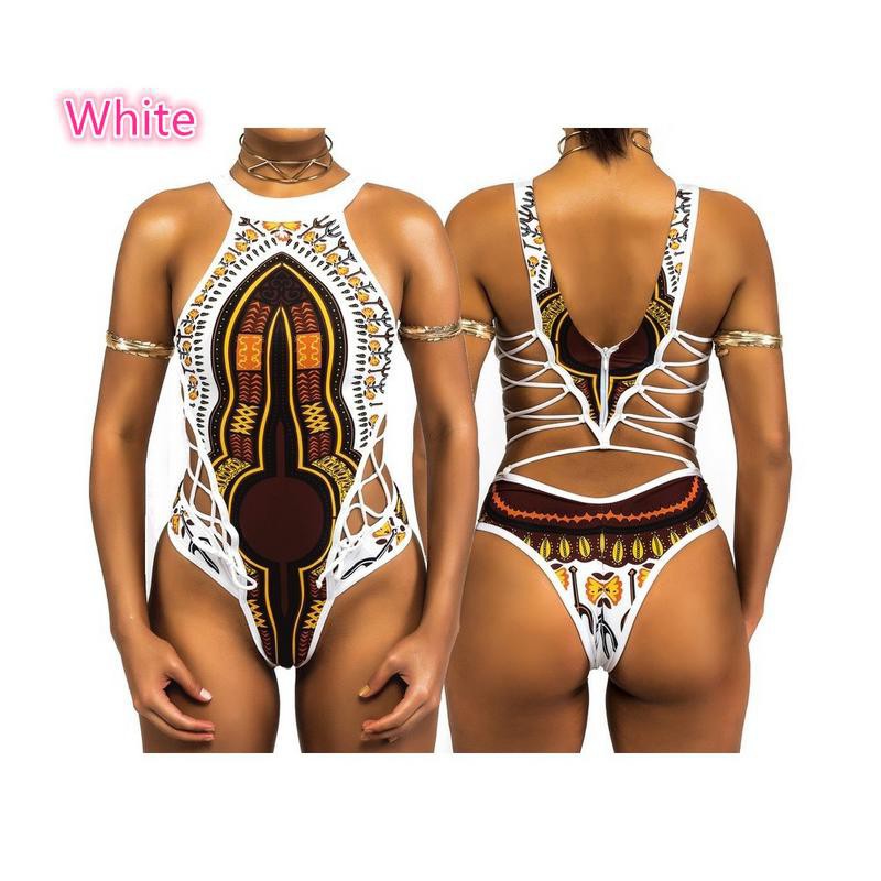 Bikini một mảnh in hoạ tiết hình học