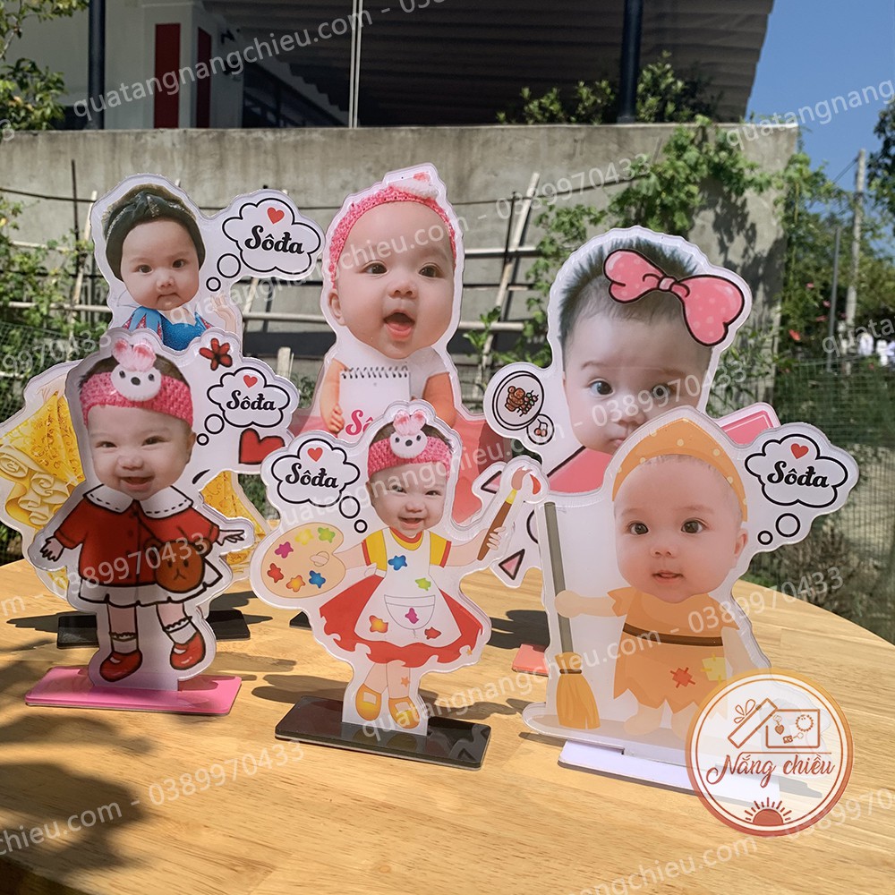 Thiết kế hình Chibi trang trí tiệc sinh nhật, happy birthday, thôi nôi, đầy tháng theo yêu cầu cho bé trai, bé gái