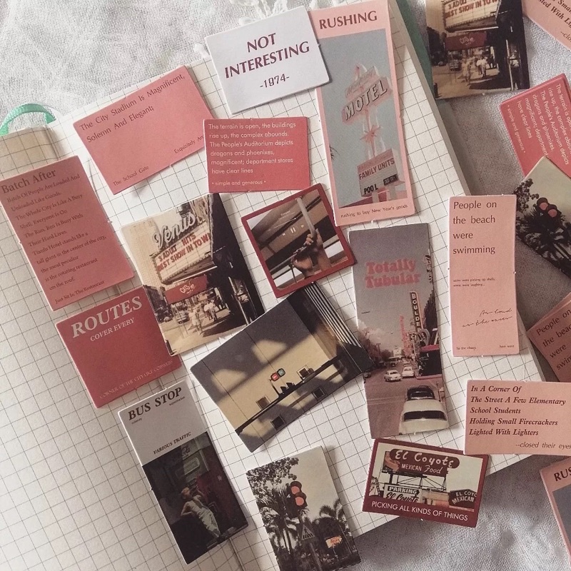 Set 15 sticker The City dùng trang trí bullet journal - ginandtonic