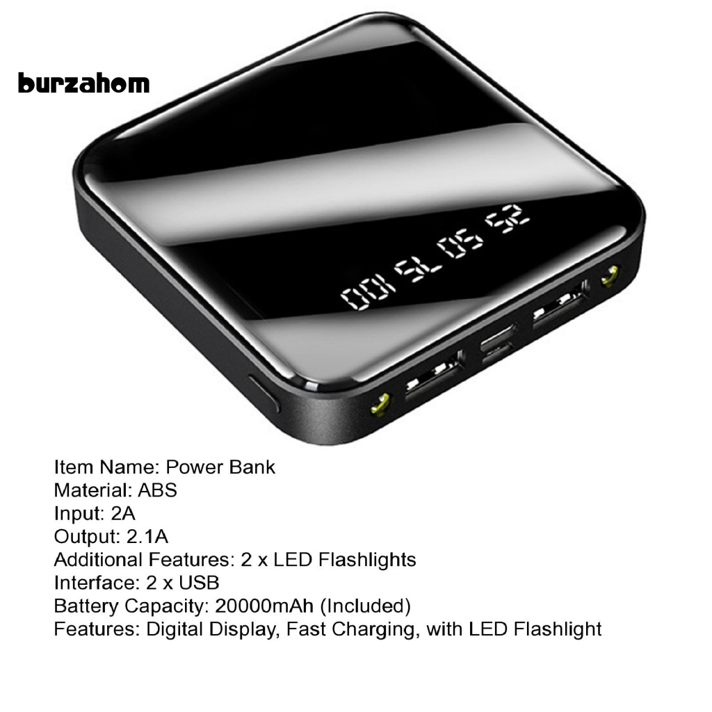 Cục Sạc Dự Phòng 20000mAh Tốc Độ Cao Màn Hình Kỹ Thuật Số