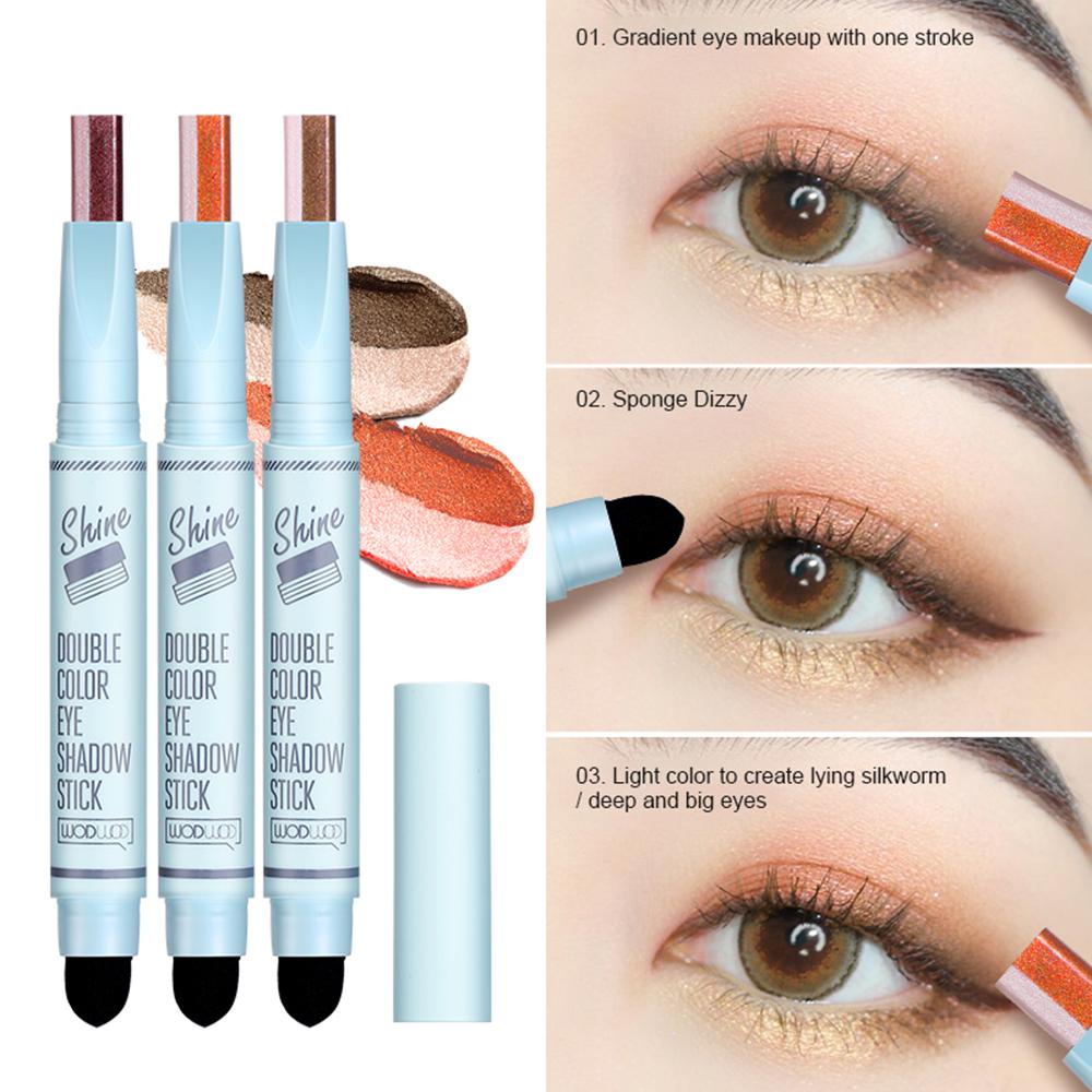 Phấn Mắt Dạng Thỏi Hai Màu Sắc Long Lanh Chống Mồ Hôi Tiện Dụng