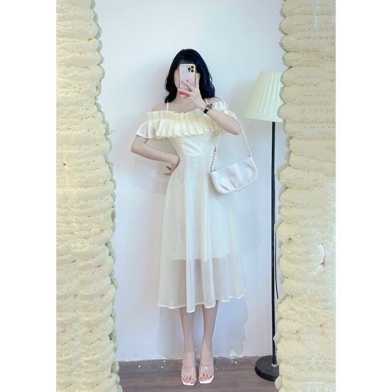 Đầm bèo xốp xếp li ngực 🎀🎀