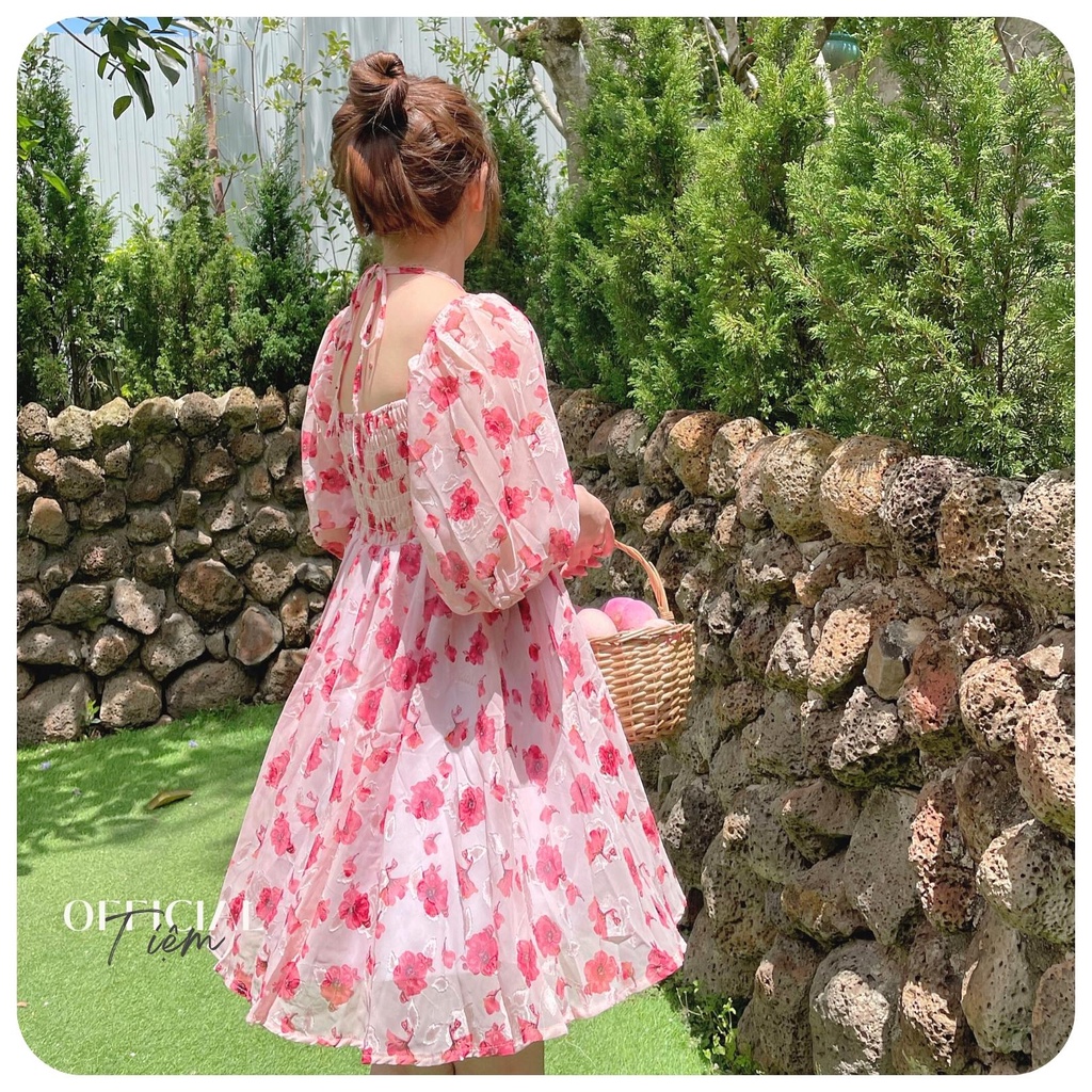 [Hàng mới về] Đầm babydoll hoa tay phồng siêu xinh đi biển/ đi dạo - Bloomy Dress - Tiệm Official | BigBuy360 - bigbuy360.vn