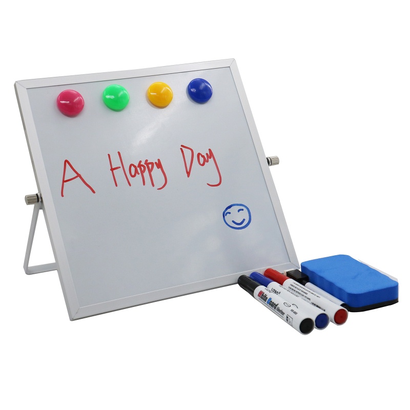 Bảng Trắng Từ Tính Hai Mặt 10 "X10" Để Bàn Kèm Giá Đỡ Cho Học Sinh / Văn Phòng