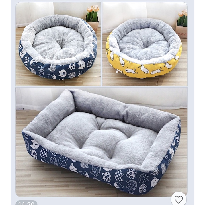 Đệm ngủ cho chó mèo thiết kế caro siêu dễ thương mẫu ngẫu nhiên