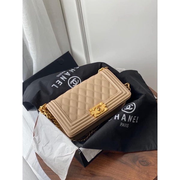 Túi dây xích da hạt khoá vàng-khoá bạc box nam châm