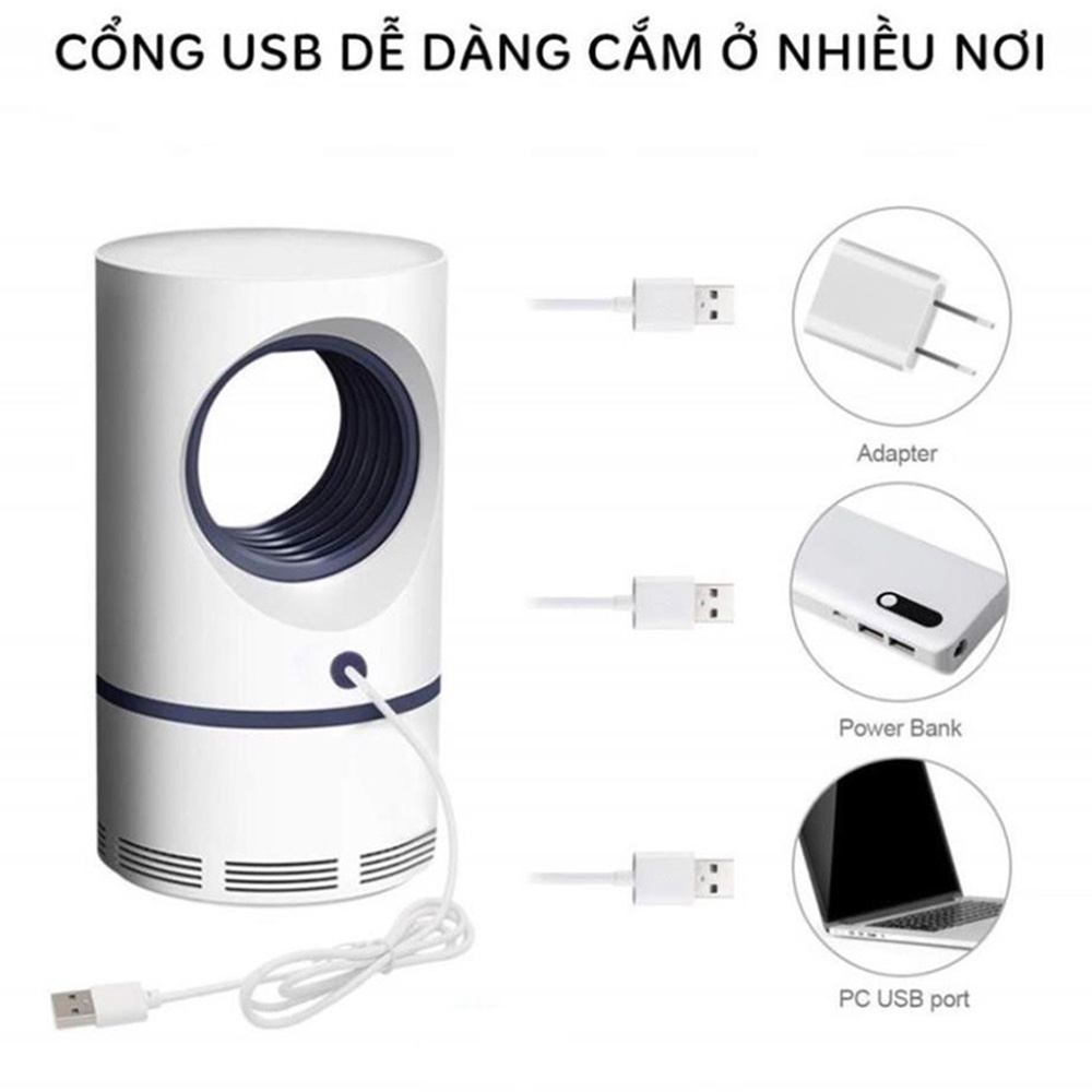Đèn bắt muỗi thông minh an toàn không sử dụng chất hoa học, đèn bắt muôi thiết kế nhỏ gọn có thể đặt ở mọi không gian.