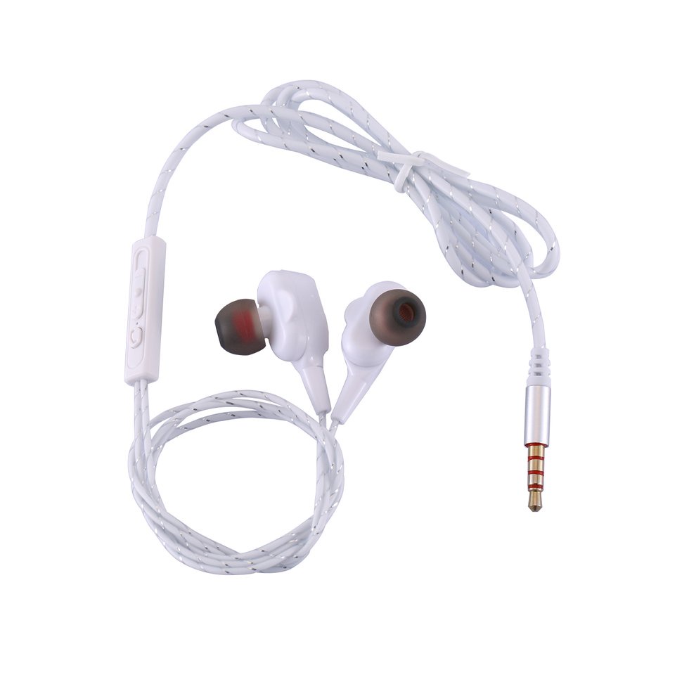 【SUN】In-Ear Double-Motion Sports Headphones Metal Subwoofer Wire Headset Headphones
