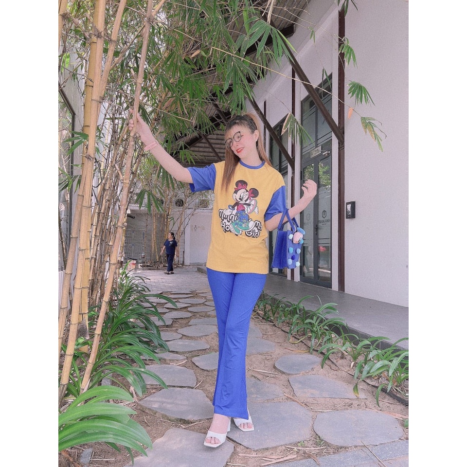 Đồ Bộ Nữ Cao Cấp, Women's Fashion, Luxury Homewear, Thun Cotton co giãn 4 chiều, 45kg đến 80kg vừa, mã sản phẩm P357