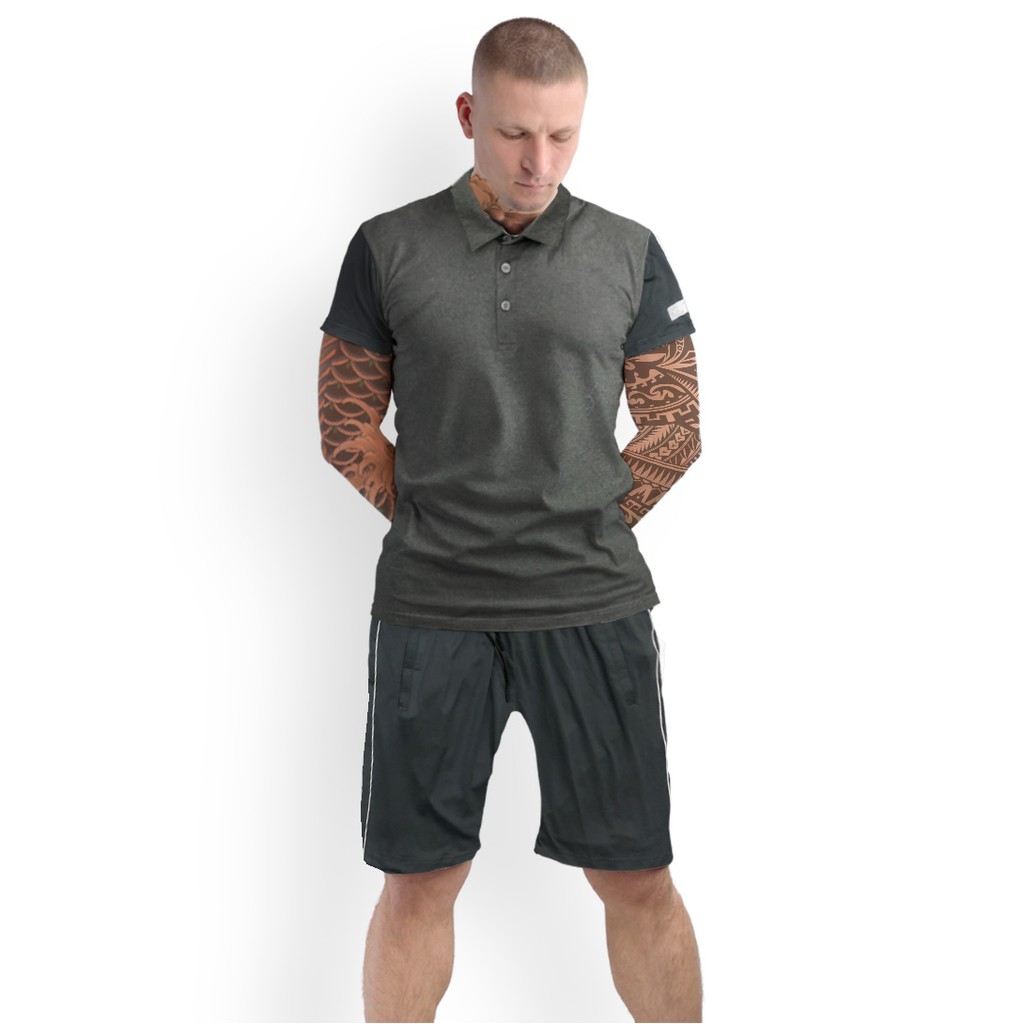 Bộ thể thao cổ bẻ vải xuất dư siêu co giãn thoáng mát